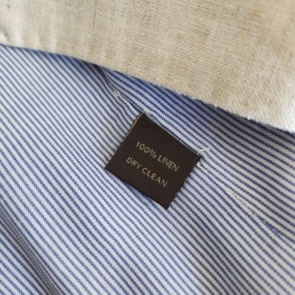 Tasso Elba‎ Island Mens XL Beige 100% Linen 2-Button Blazer Suit Jacket *FLAW* - Picture 7 of 15